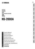 Yamaha NS-2000A - Owners manual 